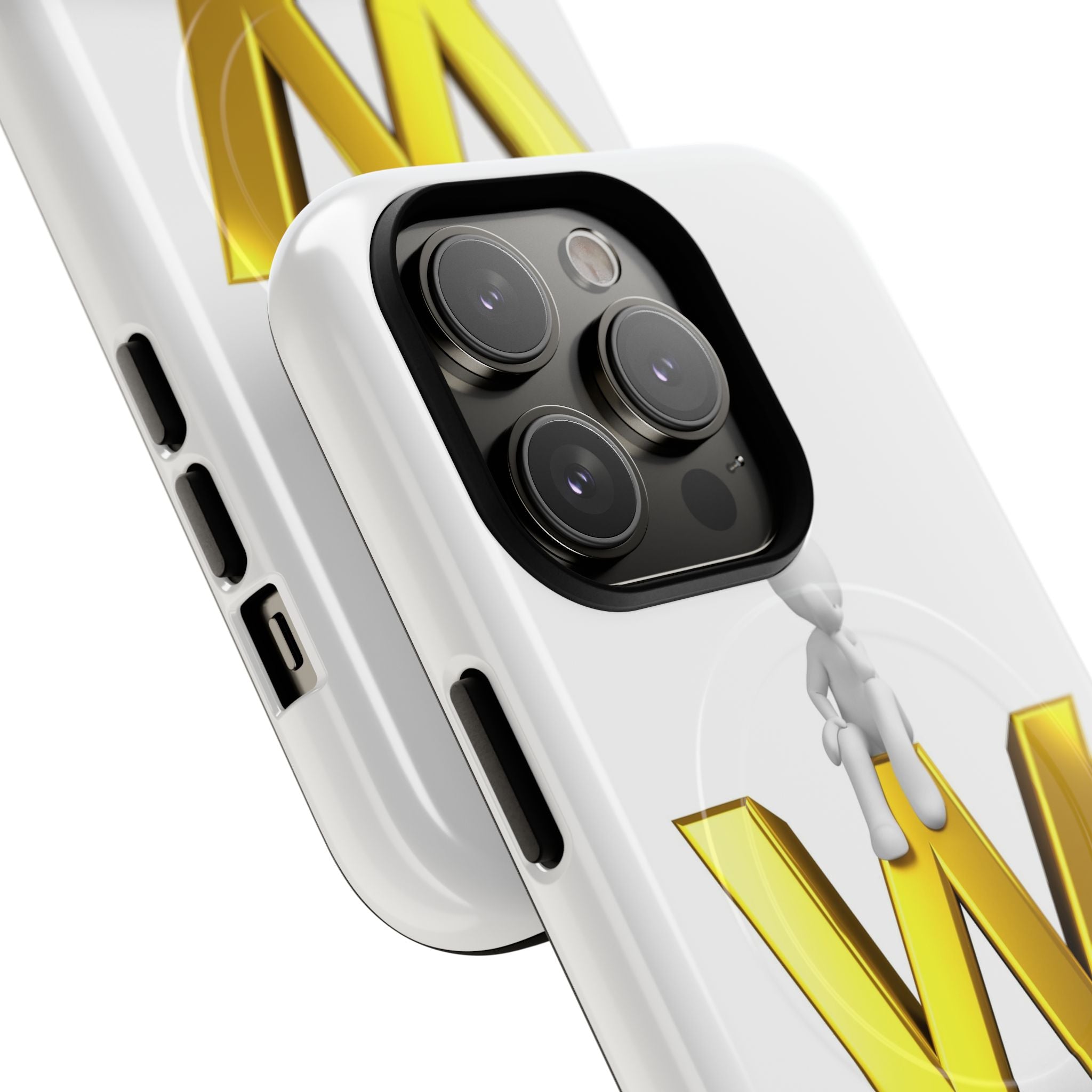 3D Stick Figure on Gold W Phone Case | Tough Magnetic Case