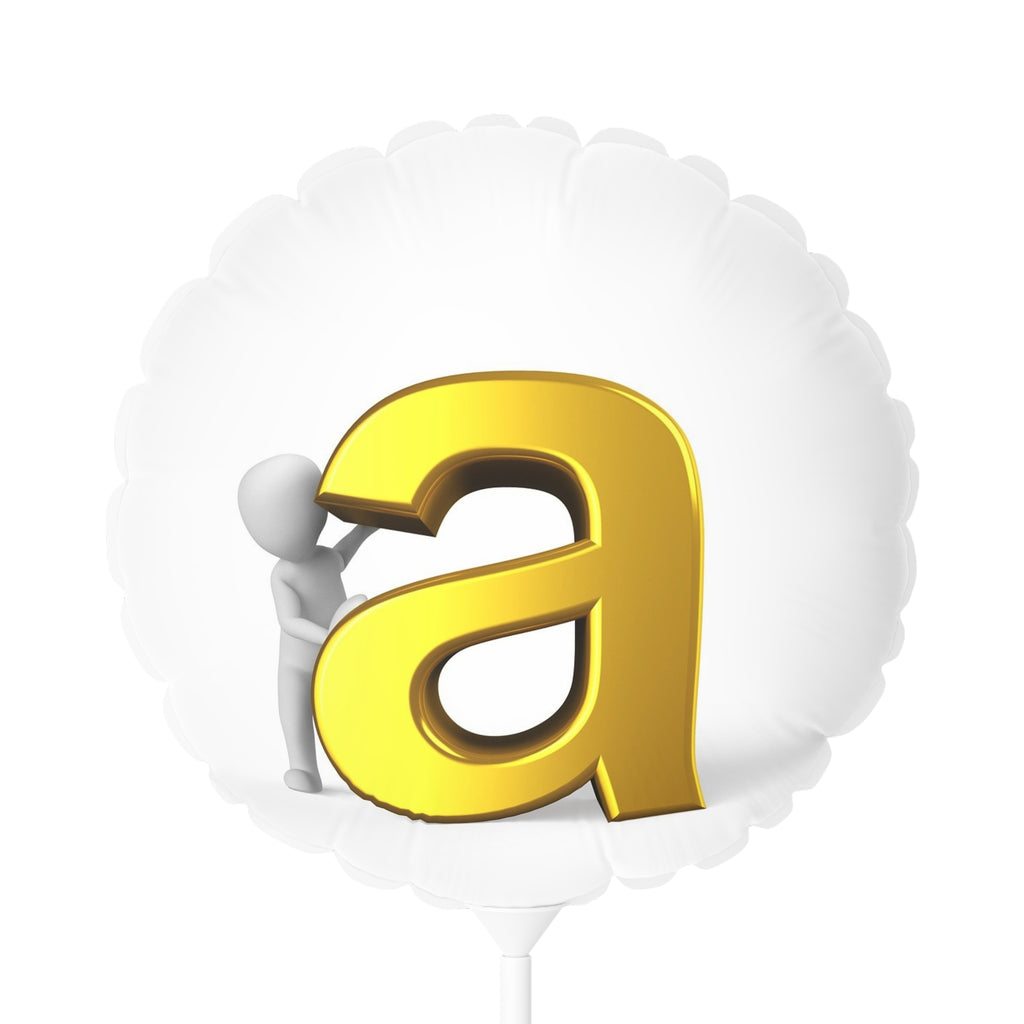 Gold Letter A Balloon 11" Round Foil