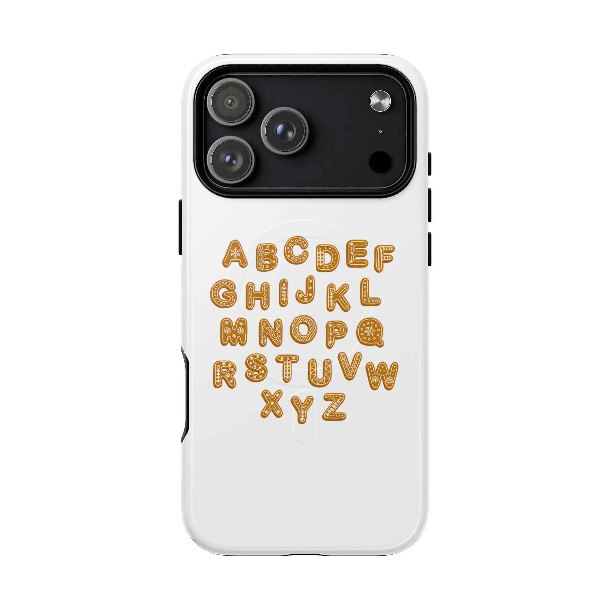 Coque de Téléphone Alphabet Cookie | Coque Magnétique Robuste, Lettrage Mignon