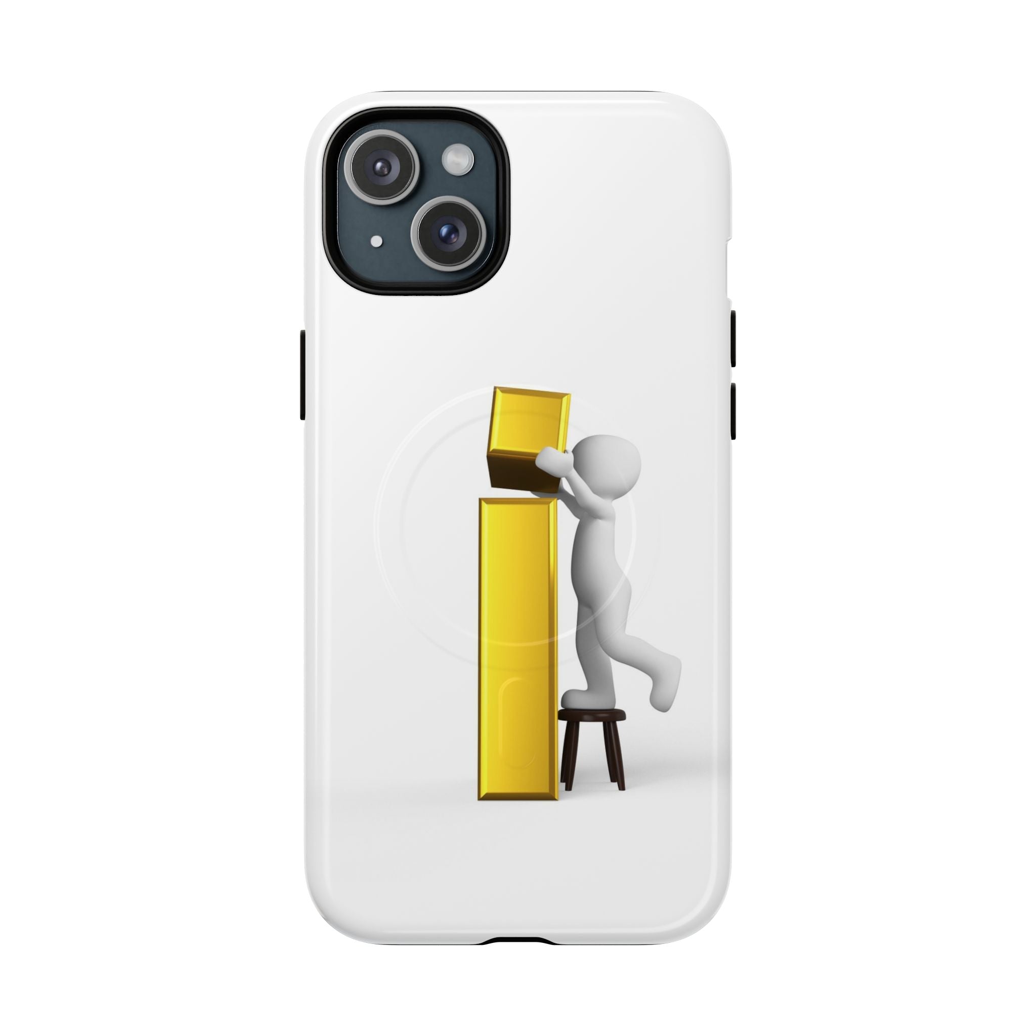 3D Character Gold Letter i phone case | Tough Magnetic Case