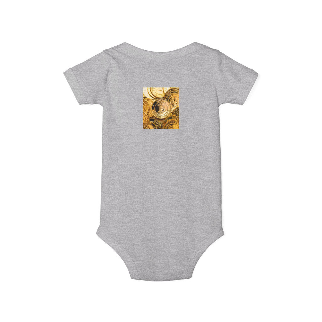 Bitcoin Cryptocurrency Infant One Piece | Floral Nursery Baby Bodysuit