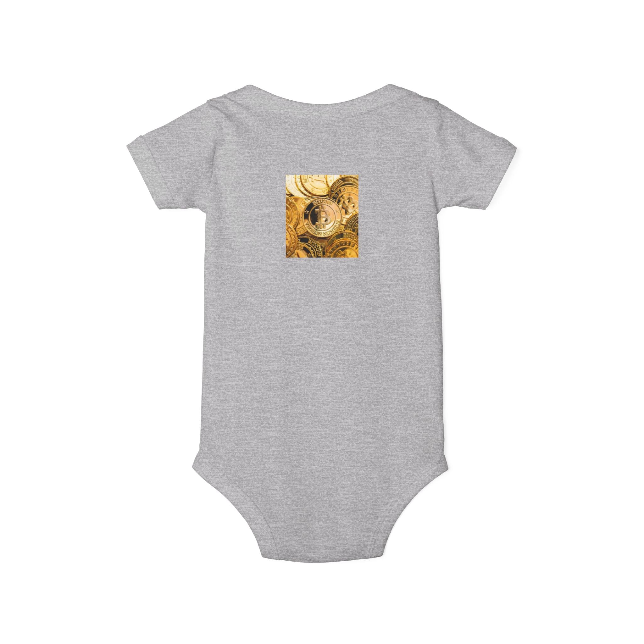 Bitcoin Cryptocurrency Infant One Piece | Floral Nursery Baby Bodysuit