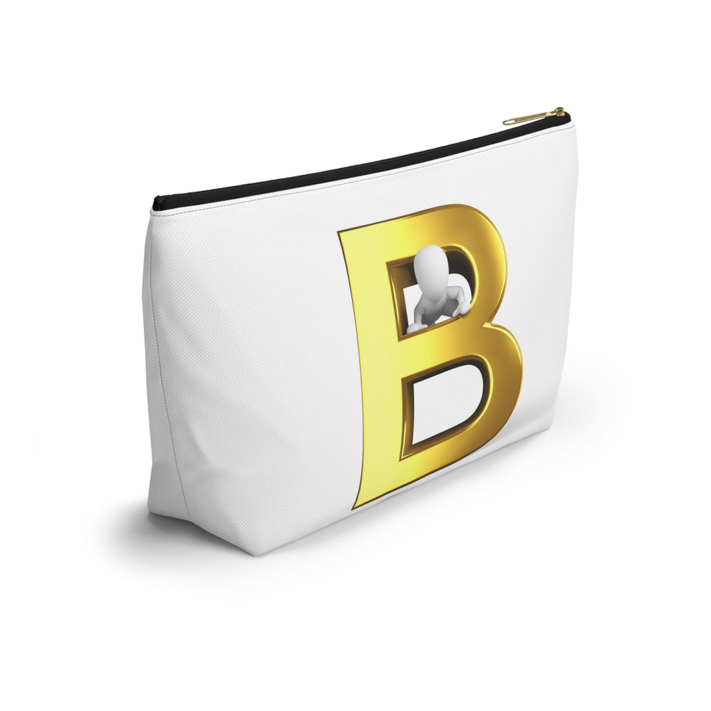 Gold Letter B Initial Accessory Pouch