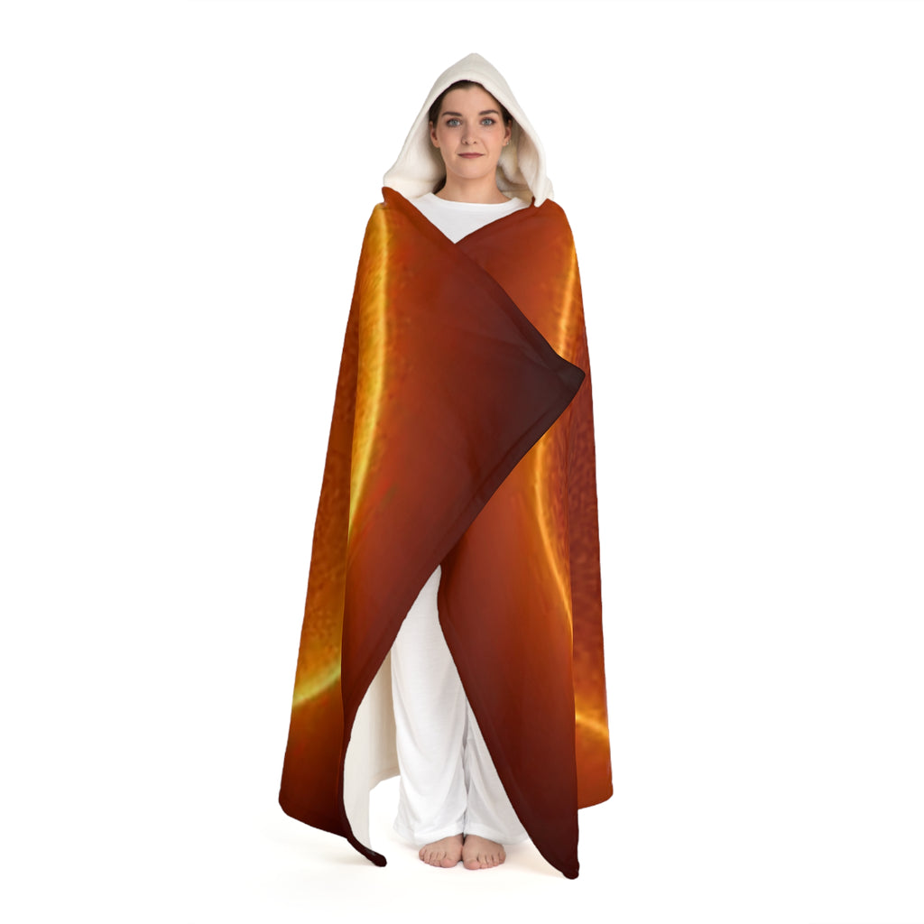Solar Eclipse Hooded Blanket | Sherpa Fleece Cloak, Space Nebula