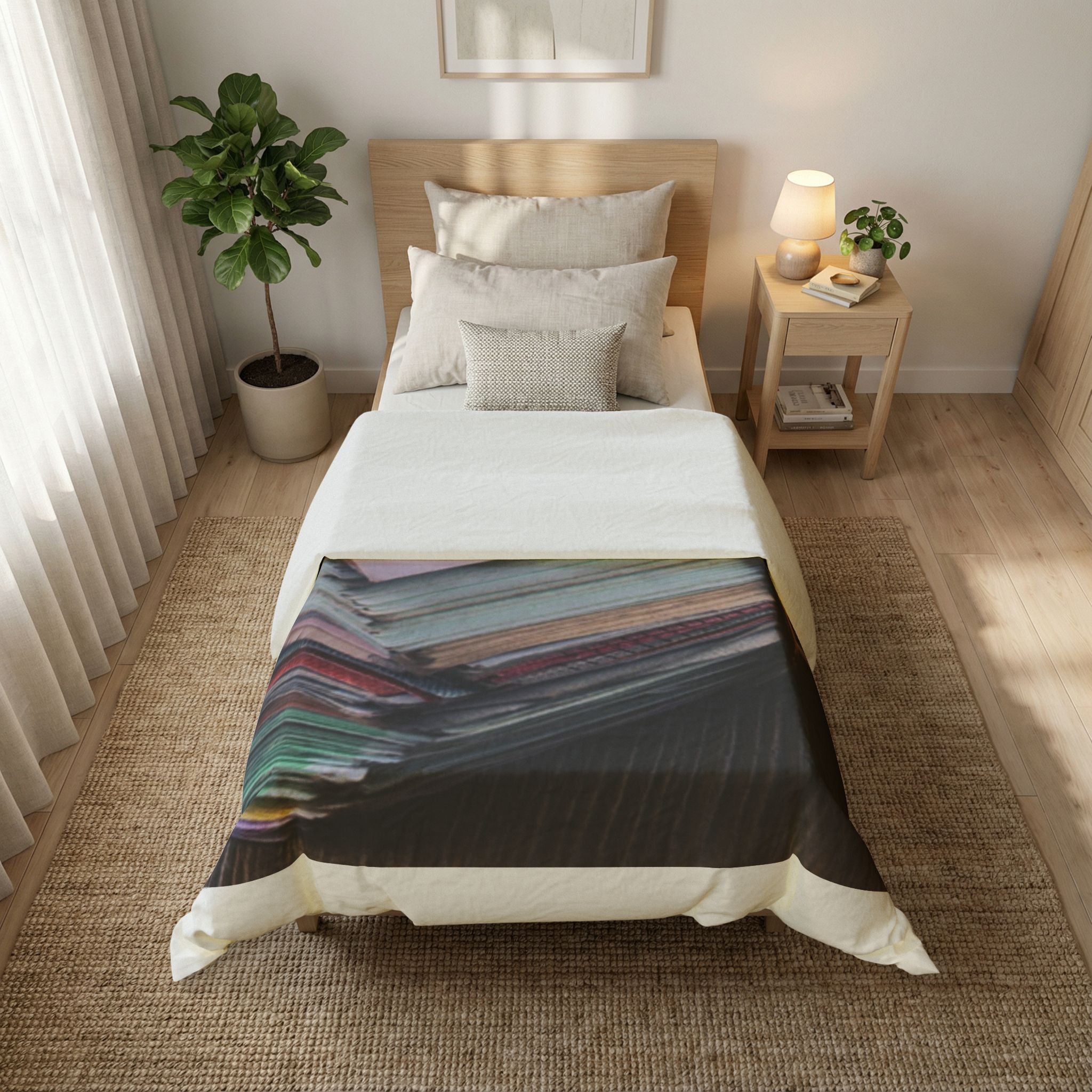 Stack of Euro Banknotes Duvet Cover | Currency Money Photography Bedding