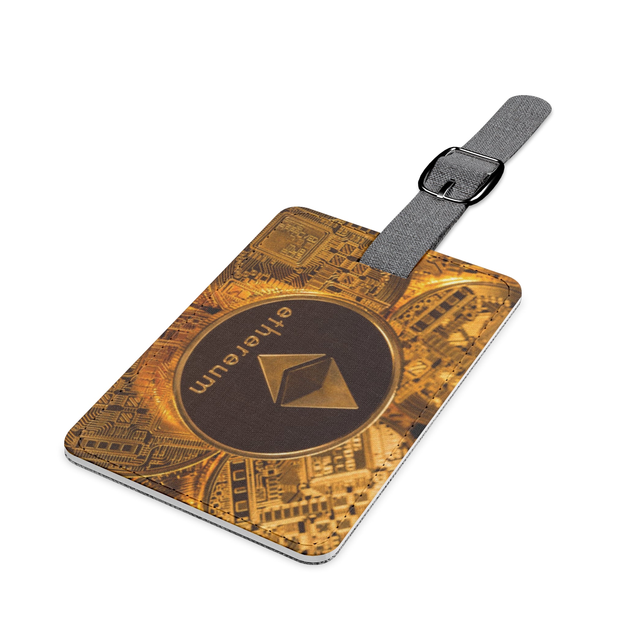 Ethereum Crypto Coin Luggage Tag | Saffiano Polyester Rectangle