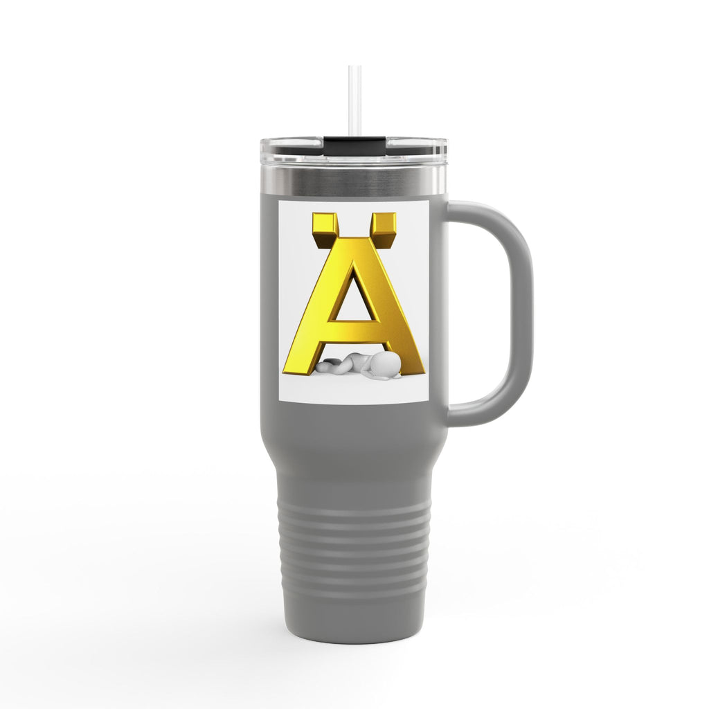 Gold 3D Letter A Mug | 40oz Insulated Travel Mug