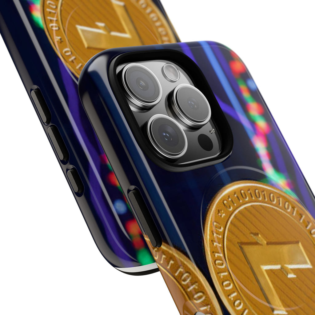 Litecoin Crypto Coin Phone Case | Tough Magnetic Case, Blockchain Design