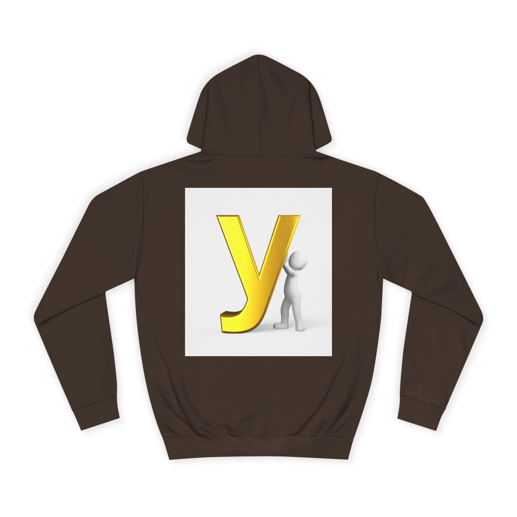 Yellow 3D Letter Y hoodie | Letterman Monogram Initial Sweatshirt