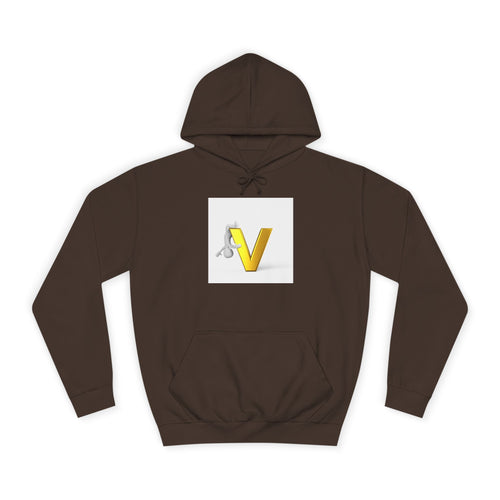 Sweat à capuche 3D lettre V dorée | Sweat initial lettre V