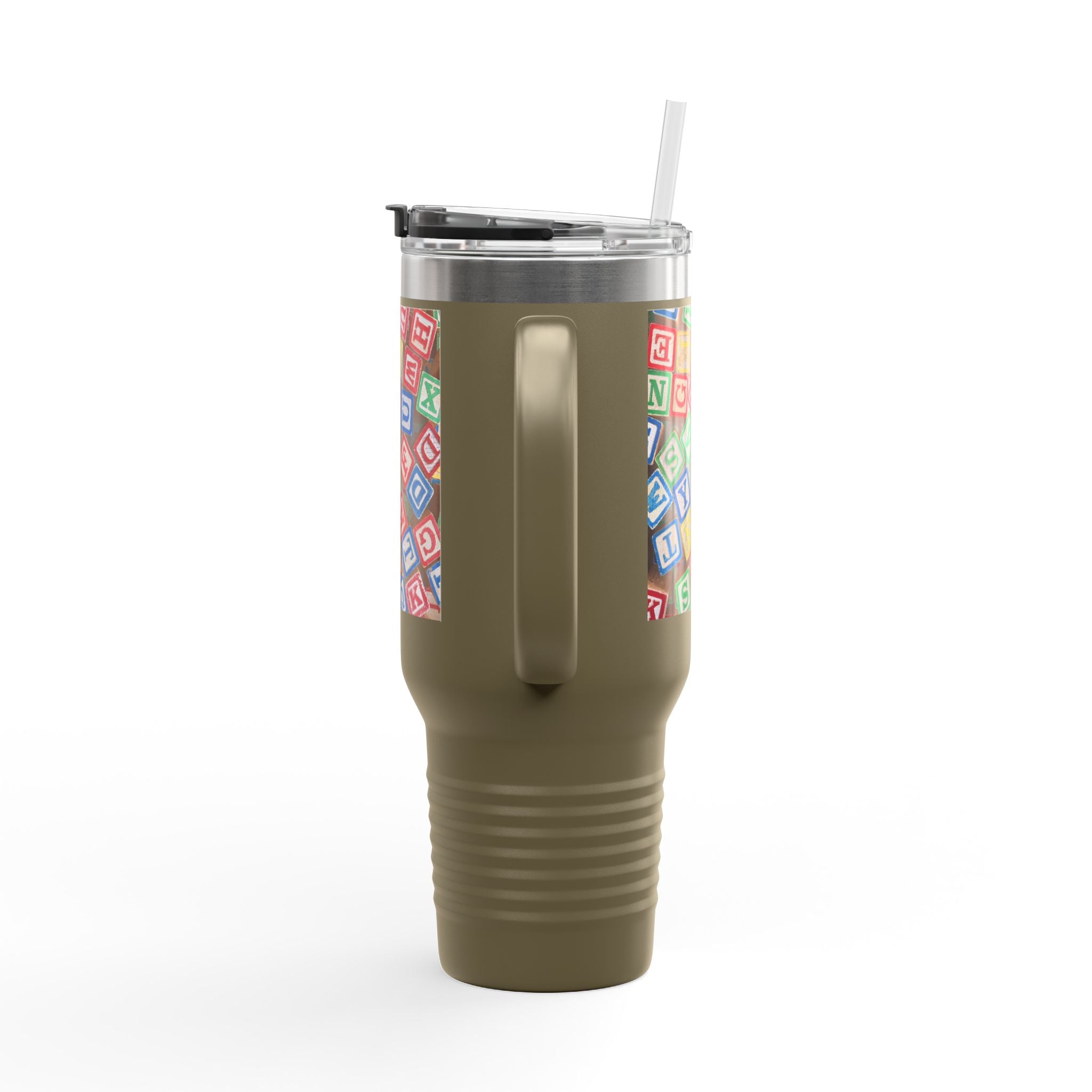 Colorful Alphabet Blocks Insulated Travel Mug | 40oz