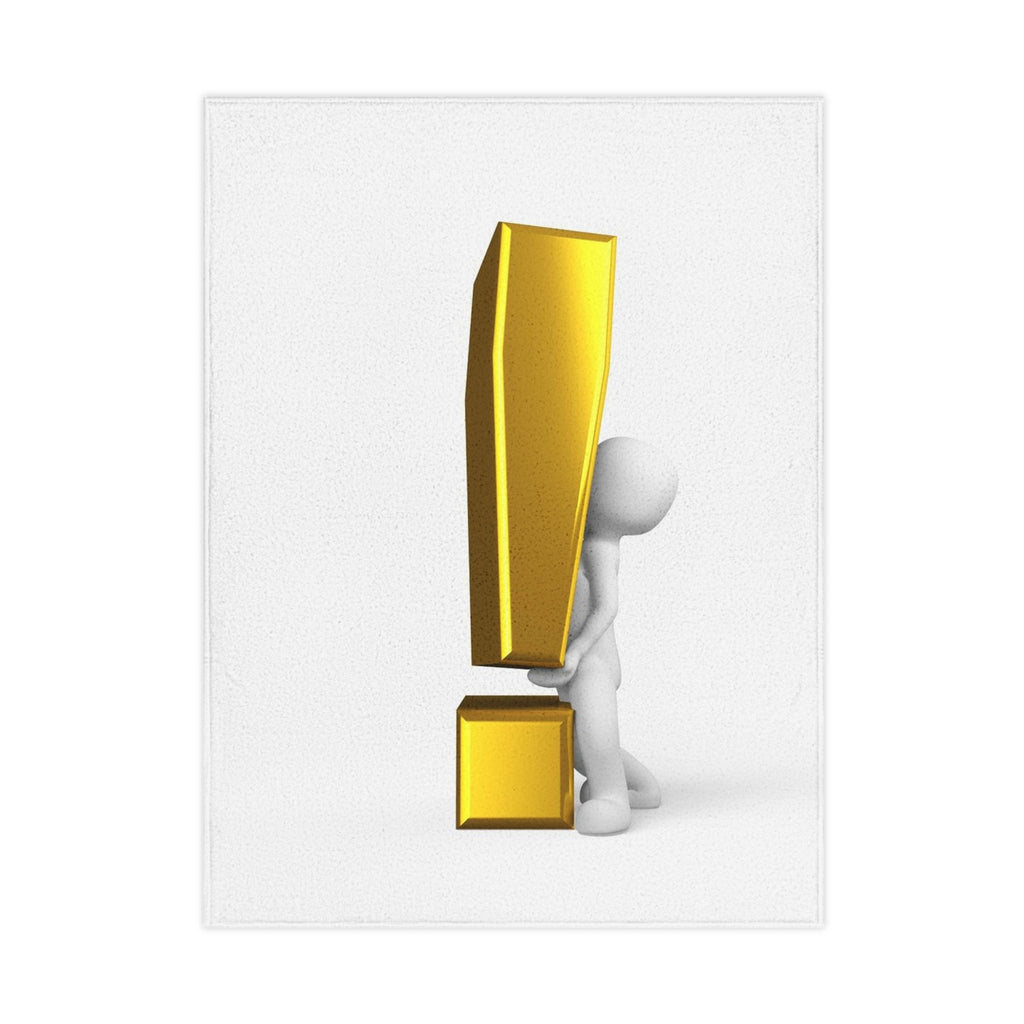 Gold Exclamation Mark Character Toddler Blanket | Playroom Decor