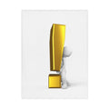 Gold Exclamation Mark Character Toddler Blanket | Playroom Decor