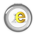 Yellow 3D Letter e Logo Compact Travel Mirror | Pocket Mirror