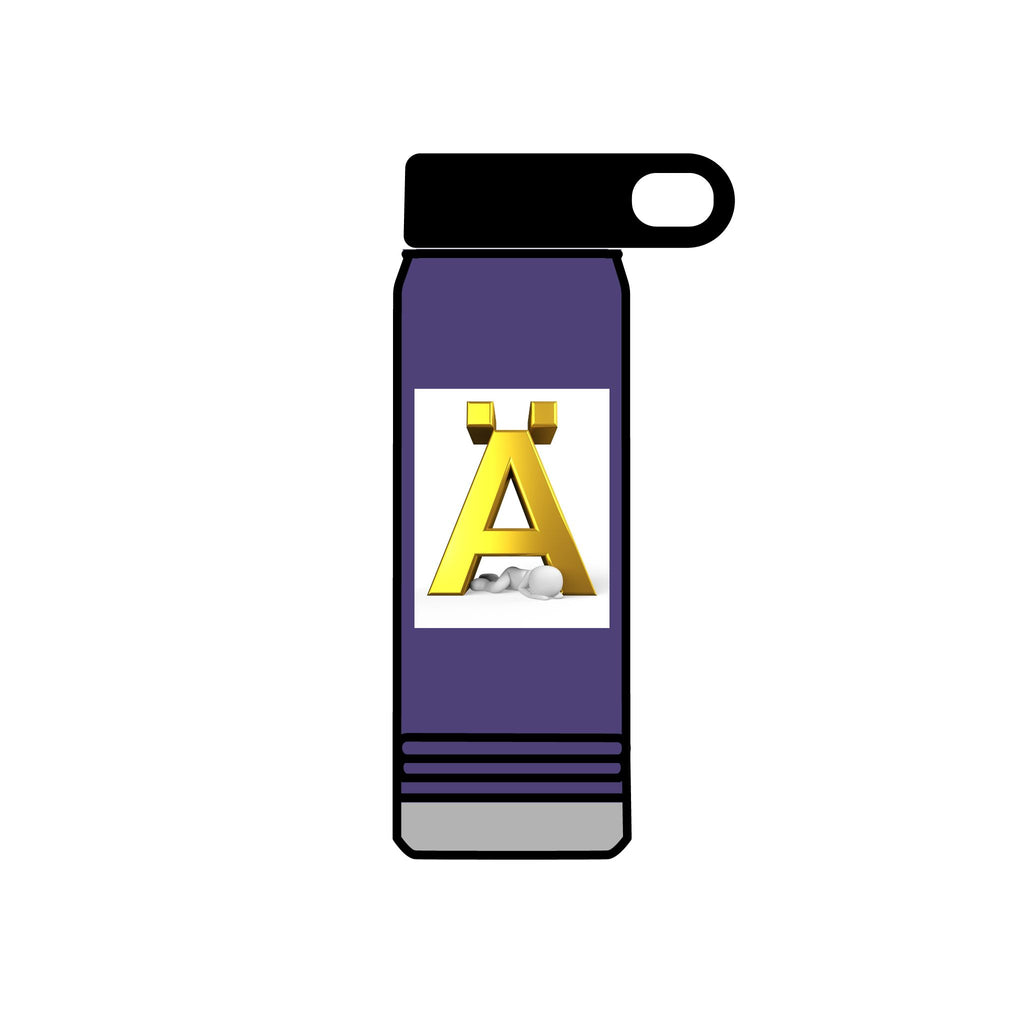 Gold Letter Ä Monogram Water Bottle | 20oz Stainless Tumbler