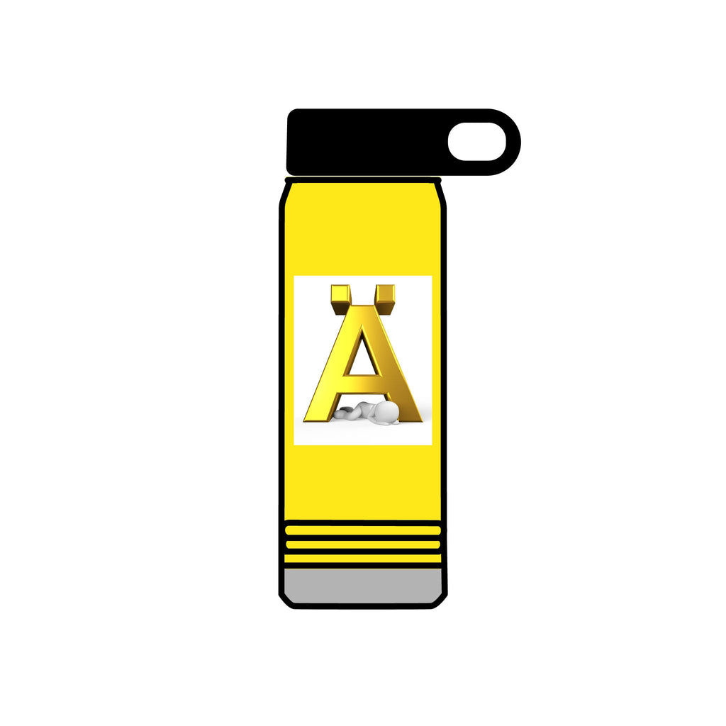 Gold Letter Ä Monogram Water Bottle | 20oz Stainless Tumbler
