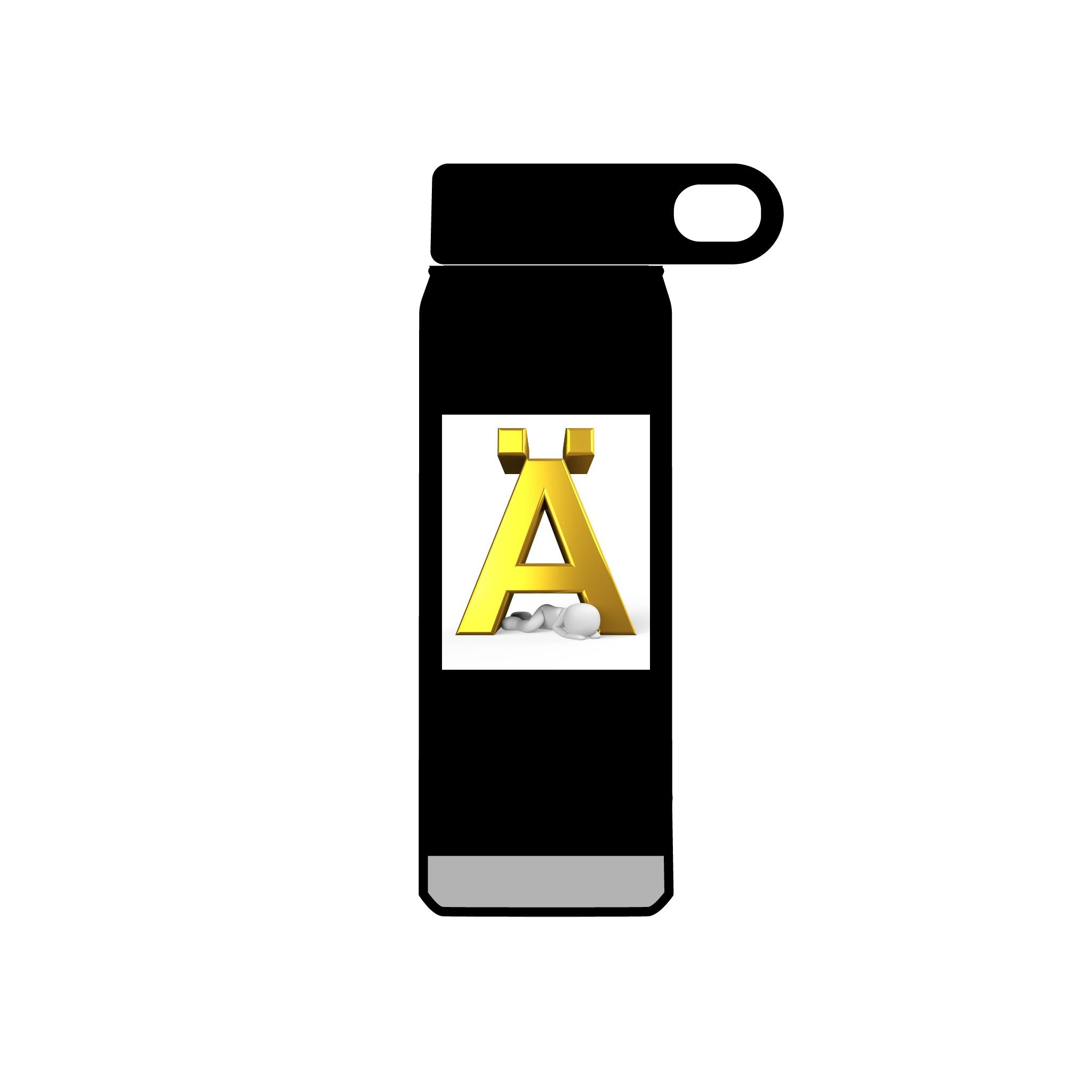 Gold Letter Ä Monogram Water Bottle | 20oz Stainless Tumbler