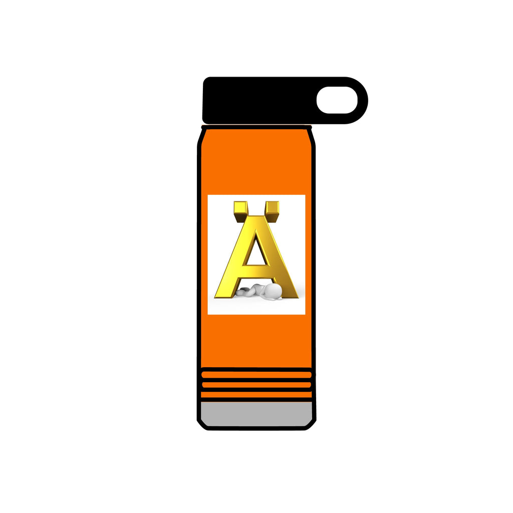 Gold Letter Ä Monogram Water Bottle | 20oz Stainless Tumbler