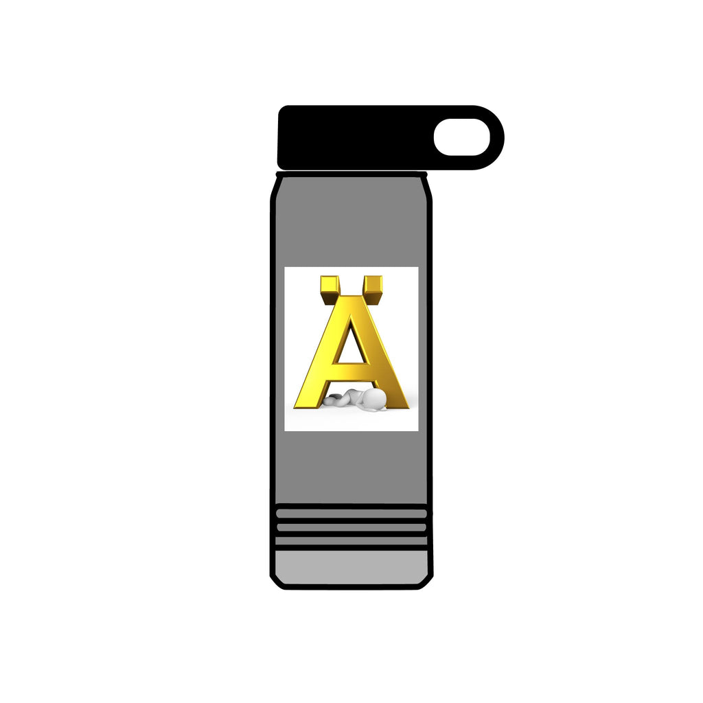 Gold Letter Ä Monogram Water Bottle | 20oz Stainless Tumbler