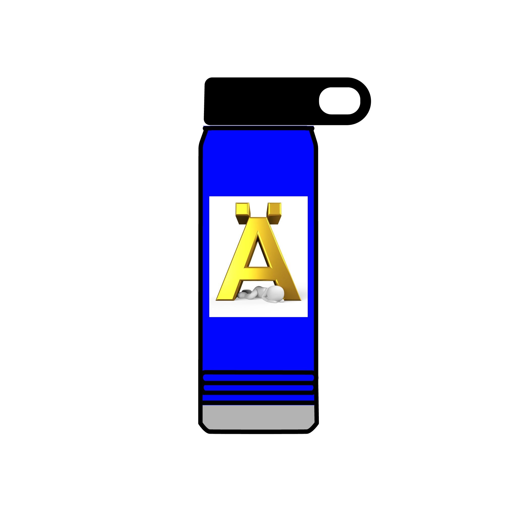 Gold Letter Ä Monogram Water Bottle | 20oz Stainless Tumbler