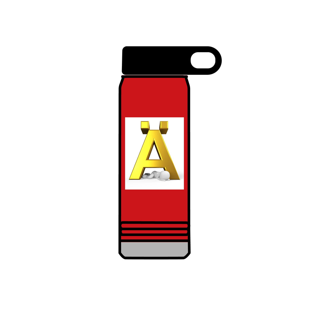 Gold Letter Ä Monogram Water Bottle | 20oz Stainless Tumbler