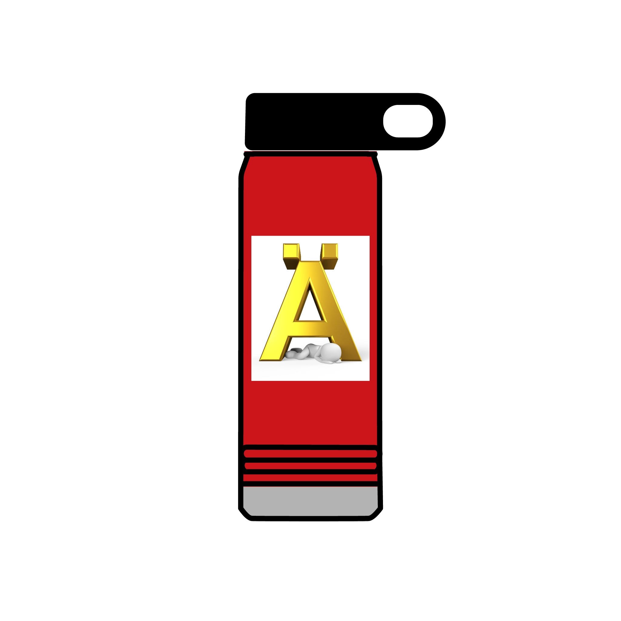 Gold Letter Ä Monogram Water Bottle | 20oz Stainless Tumbler