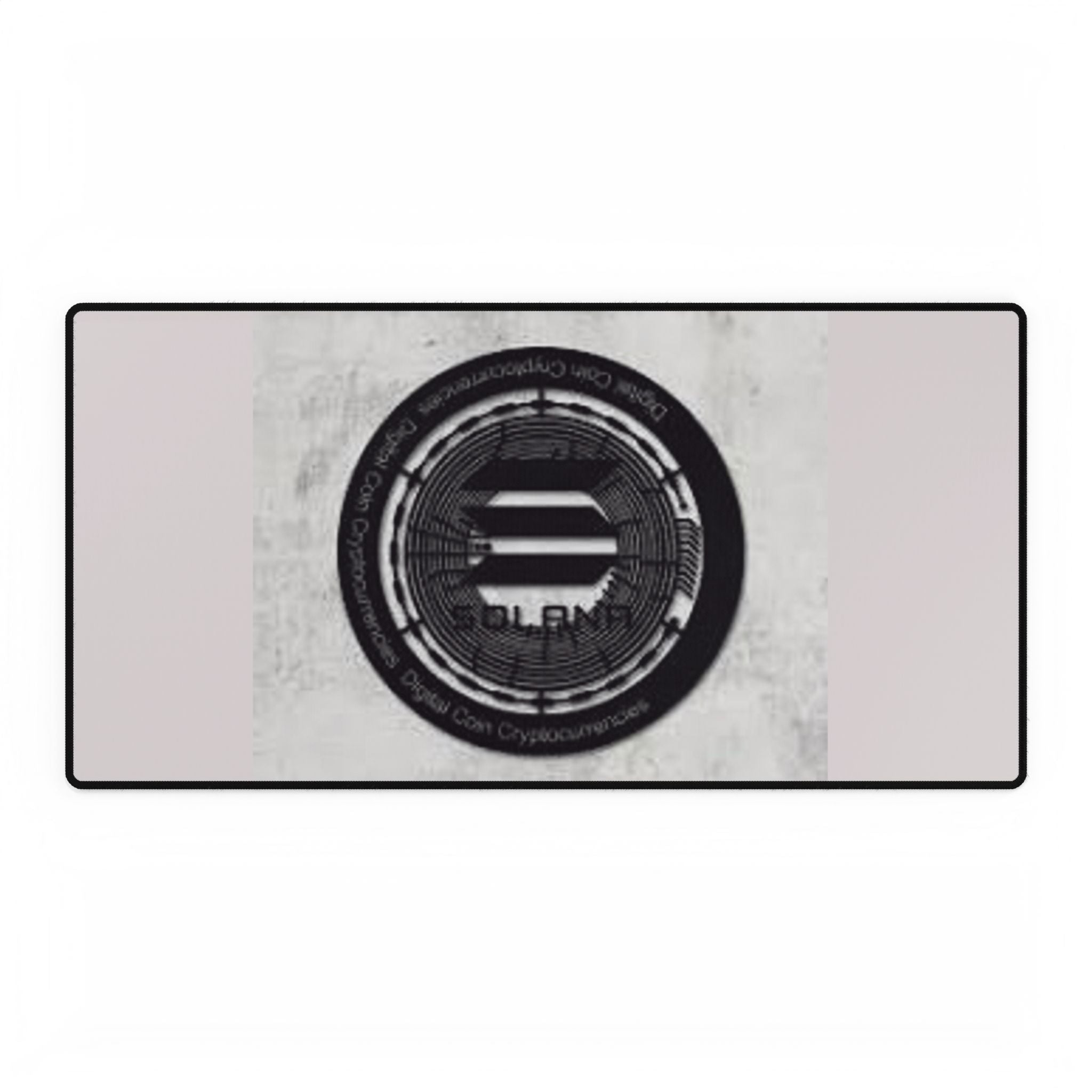 Tapis de bureau avec emblème de la cryptomonnaie Solana | Tapis de souris avec logo de richesse