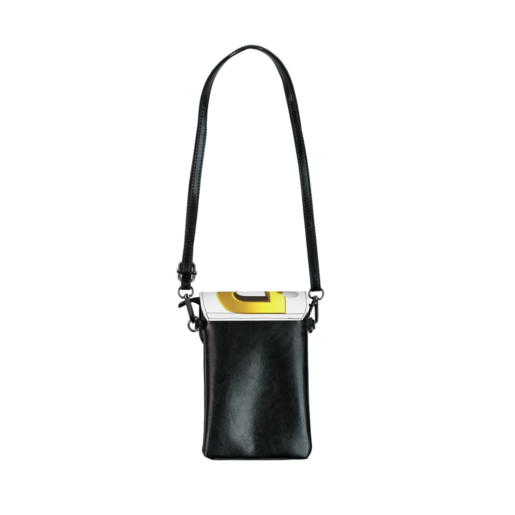Gold Letter R Monogram Small Cell Phone Wallet | Initial R Crossbody Wallet