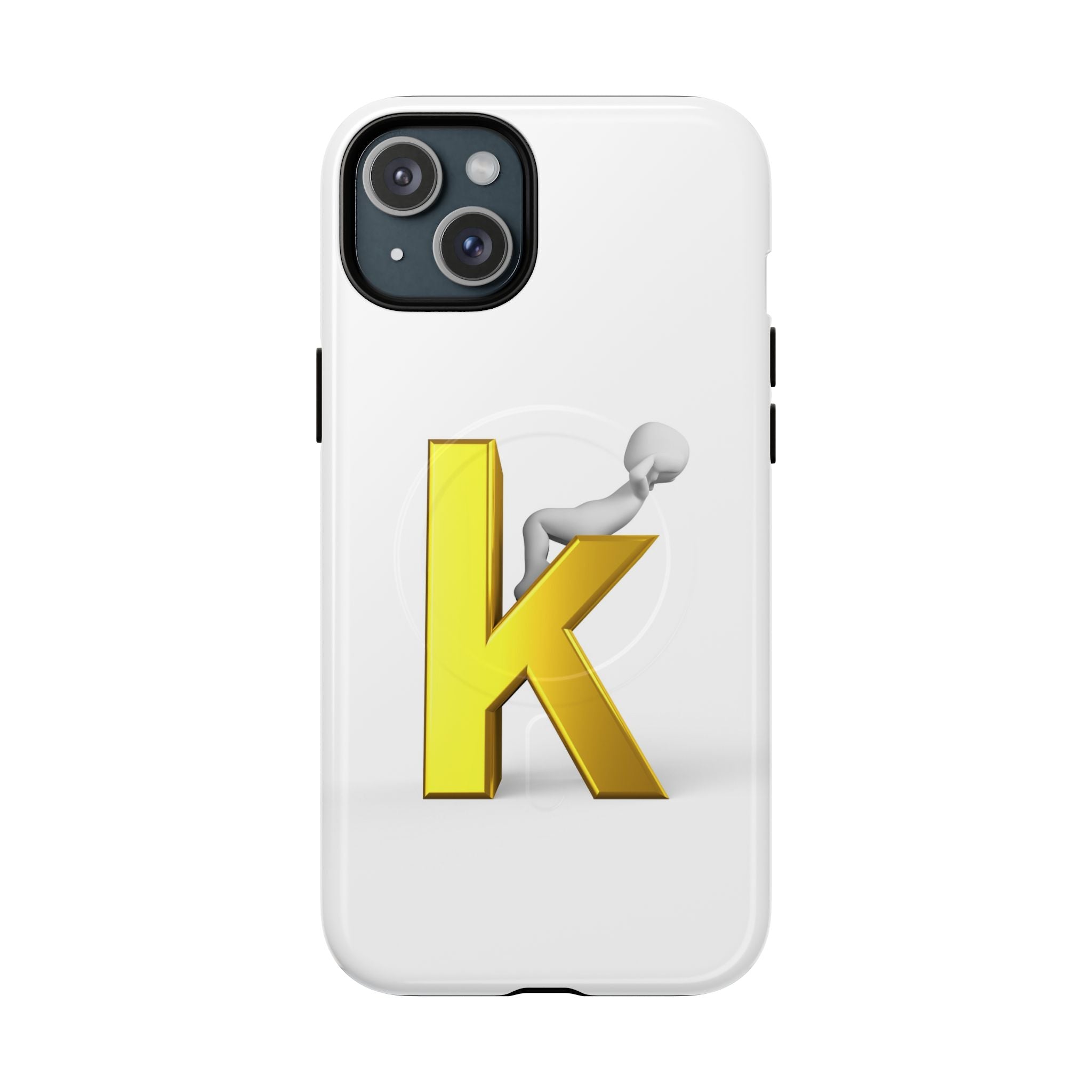 Coque de téléphone avec logo lettre K | Coque magnétique résistante, Monogramme initial