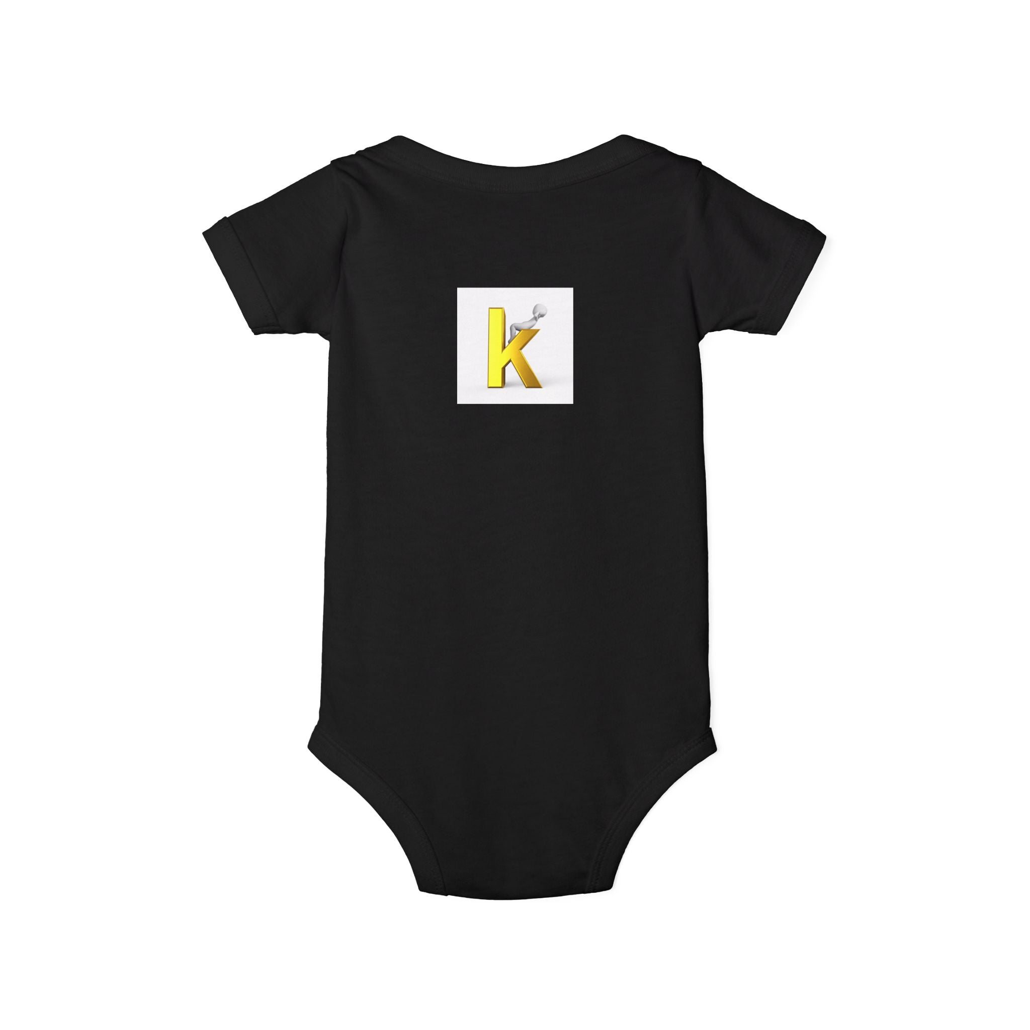 Yellow Letter K Initial Onesie | Infant One Piece