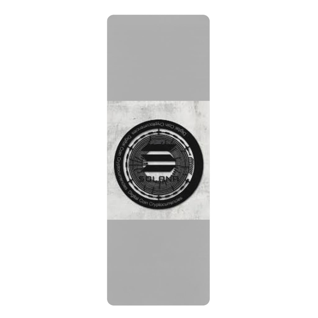 Solana Cryptocurreency Rubber Yoga Mat | Minimalist Black Gray Design