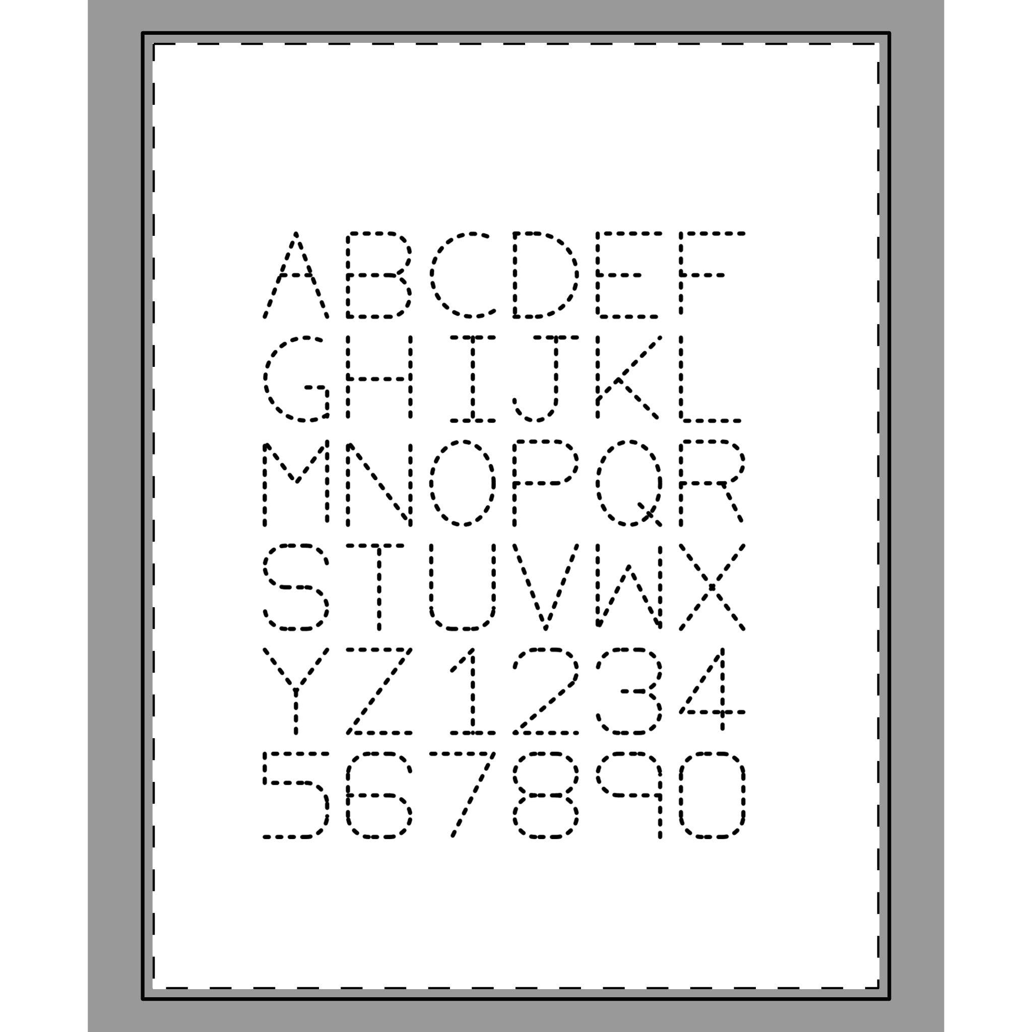 Jeté tissé en forme de lettres et chiffres pointillés