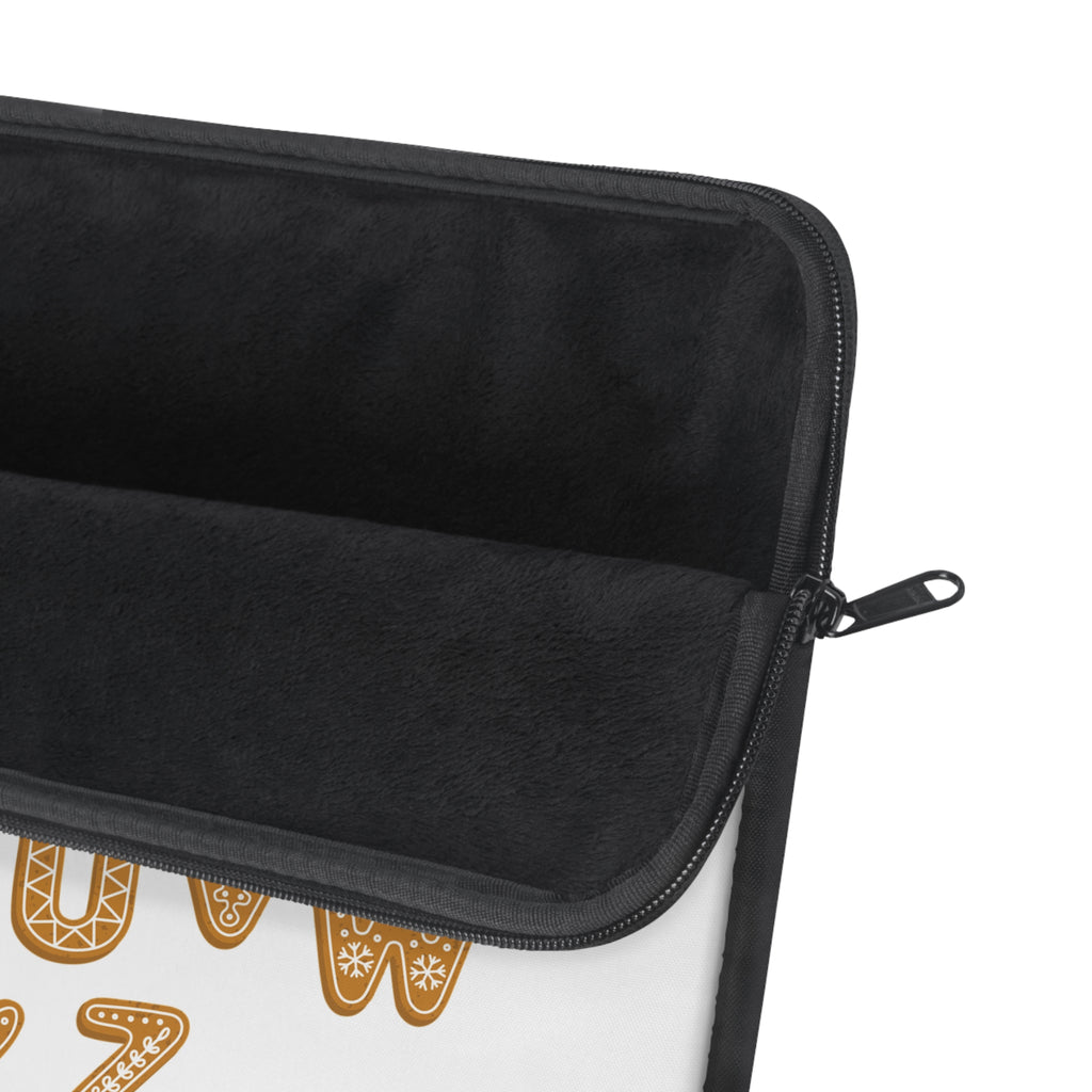 Gingerbread Alphabet Laptop Sleeve | Cookie Letter Pattern