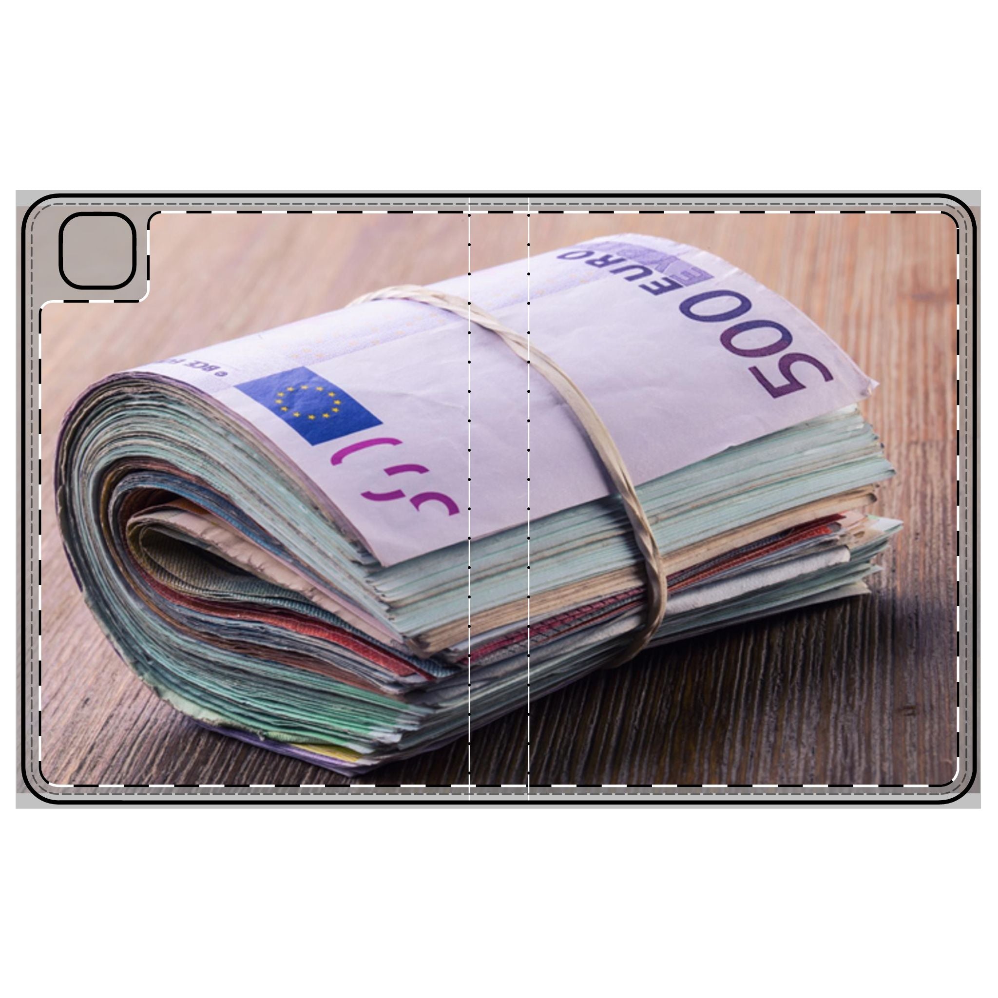Stack of Euro Banknotes Tablet Folio Case | Money Print, Currency Design
