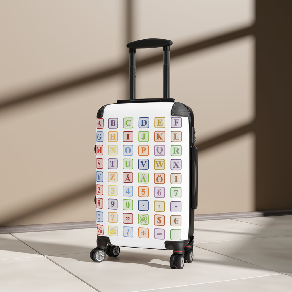 Alphabet Blocks Suitcase | Colorful Letters & Numbers Luggage