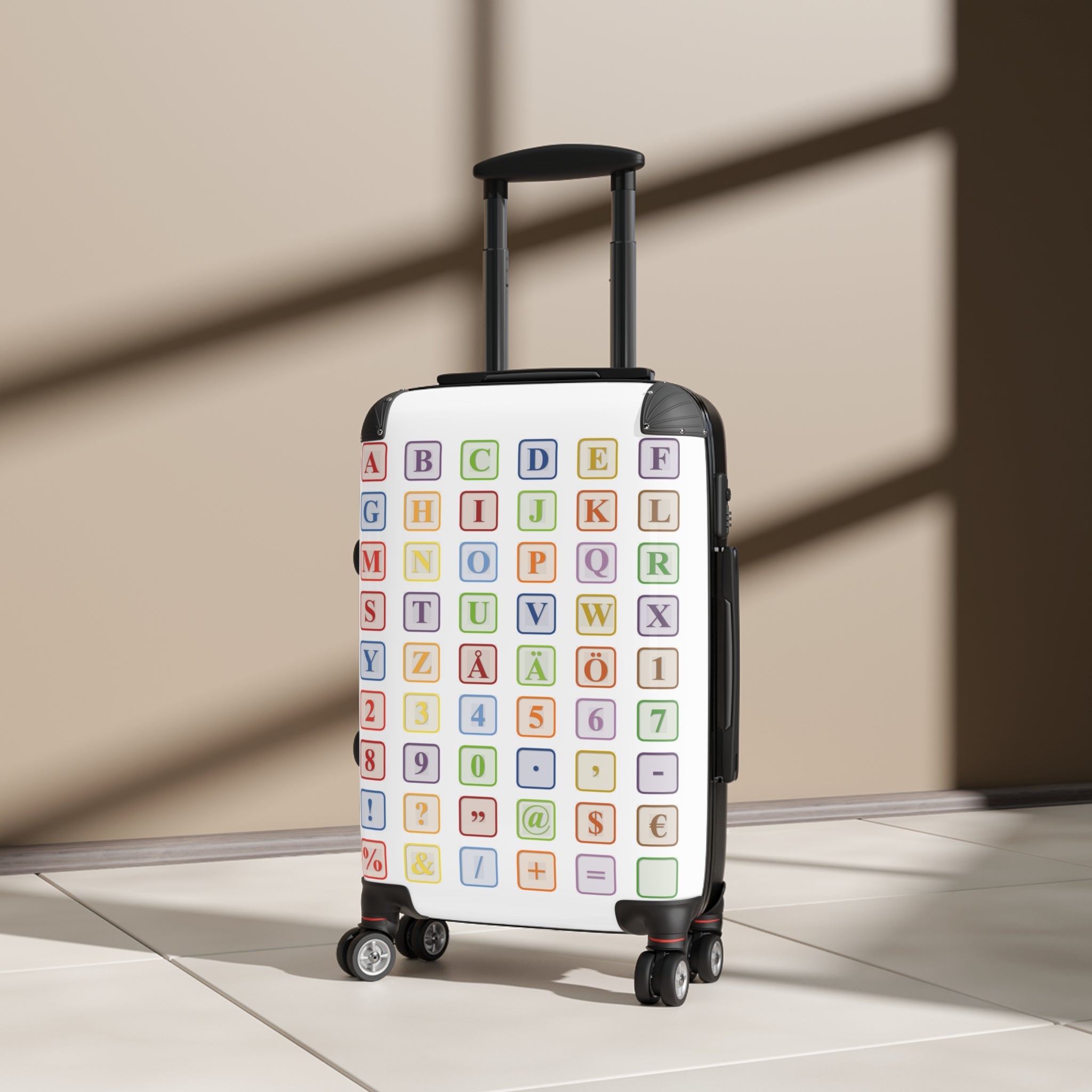 Alphabet Blocks Suitcase | Colorful Letters & Numbers Luggage