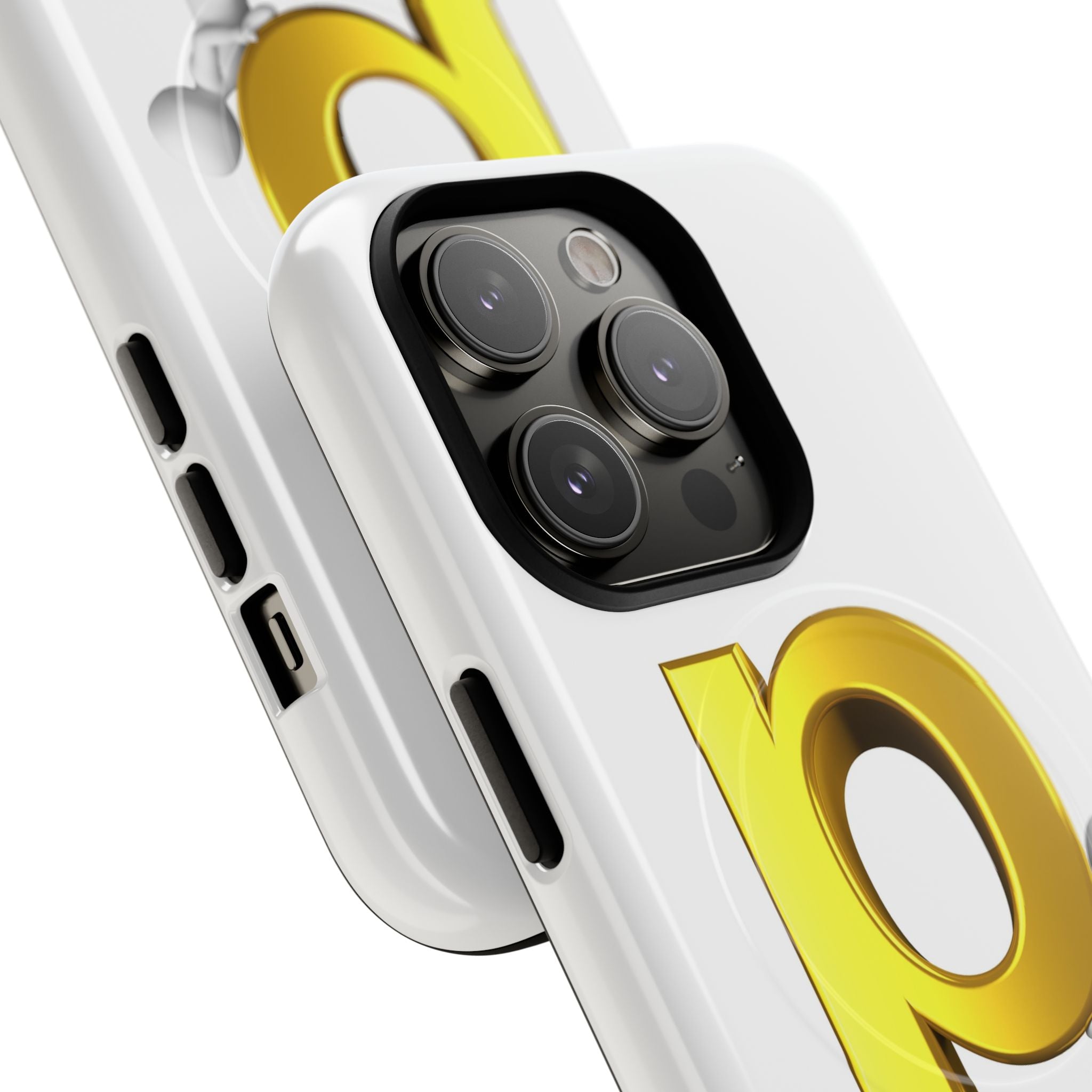 3D Gold Letter P Phone Case | Tough Magnetic Phone Case