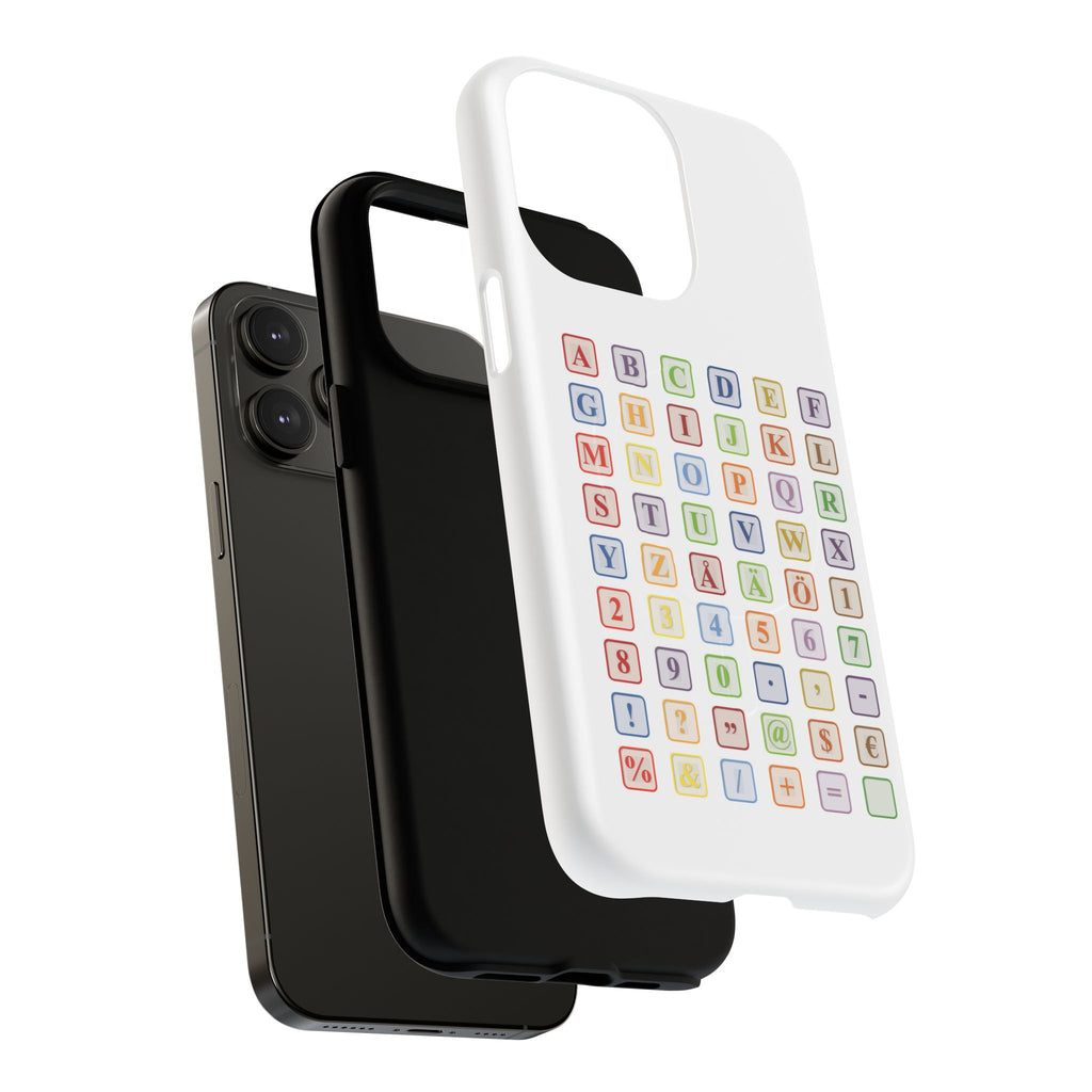 Alphabet Blocks Phone Case | Magnetic Tough Case, Colorful Letter Grid
