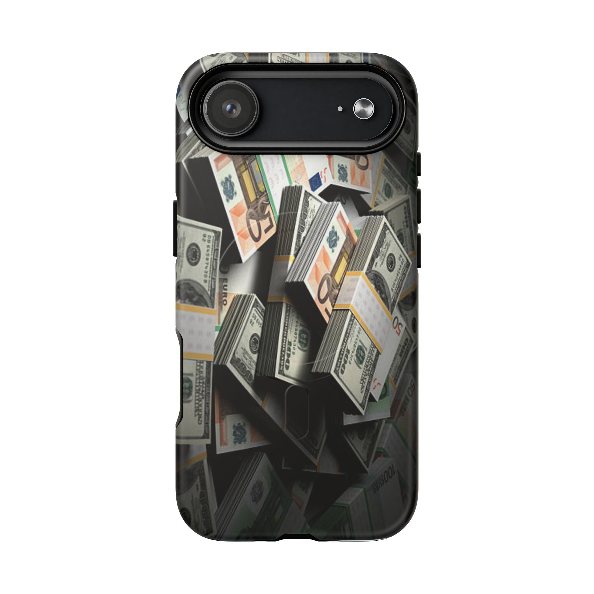 Coque de téléphone Argent Empilé | Coque magnétique robuste