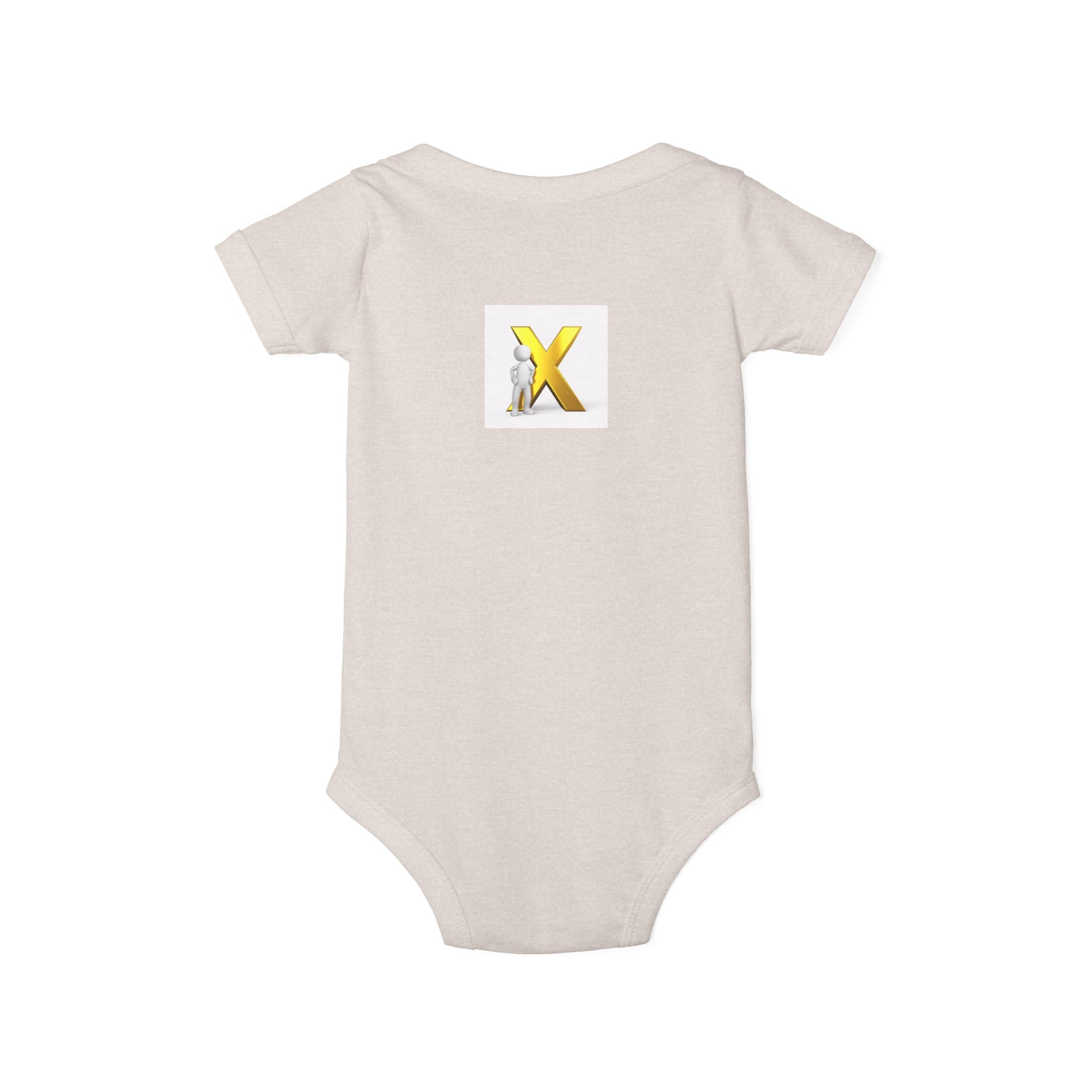 Yellow Letter X  Infant Onesie | Baby Bodysuit