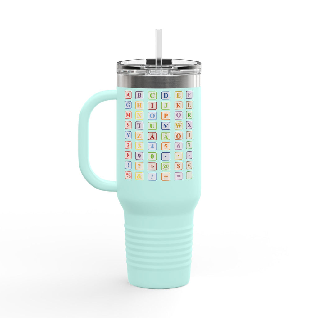 Pastel Baby Blocks Alphabet, Travel Mug