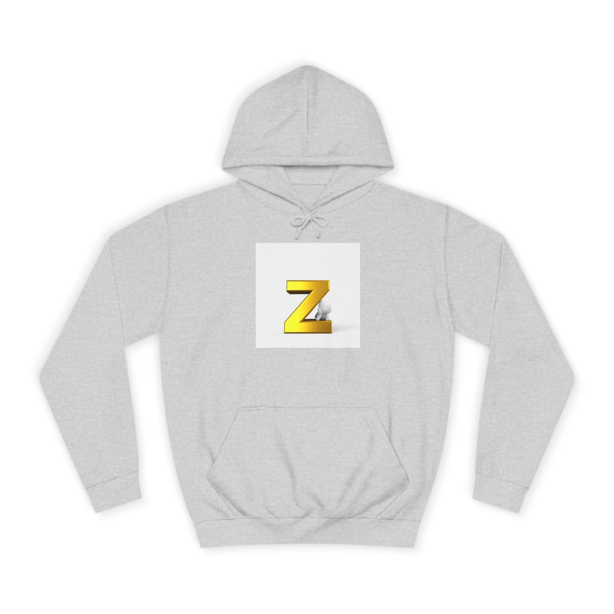 Sweat à capuche lettre Z en or 3D | Pull monogramme initial