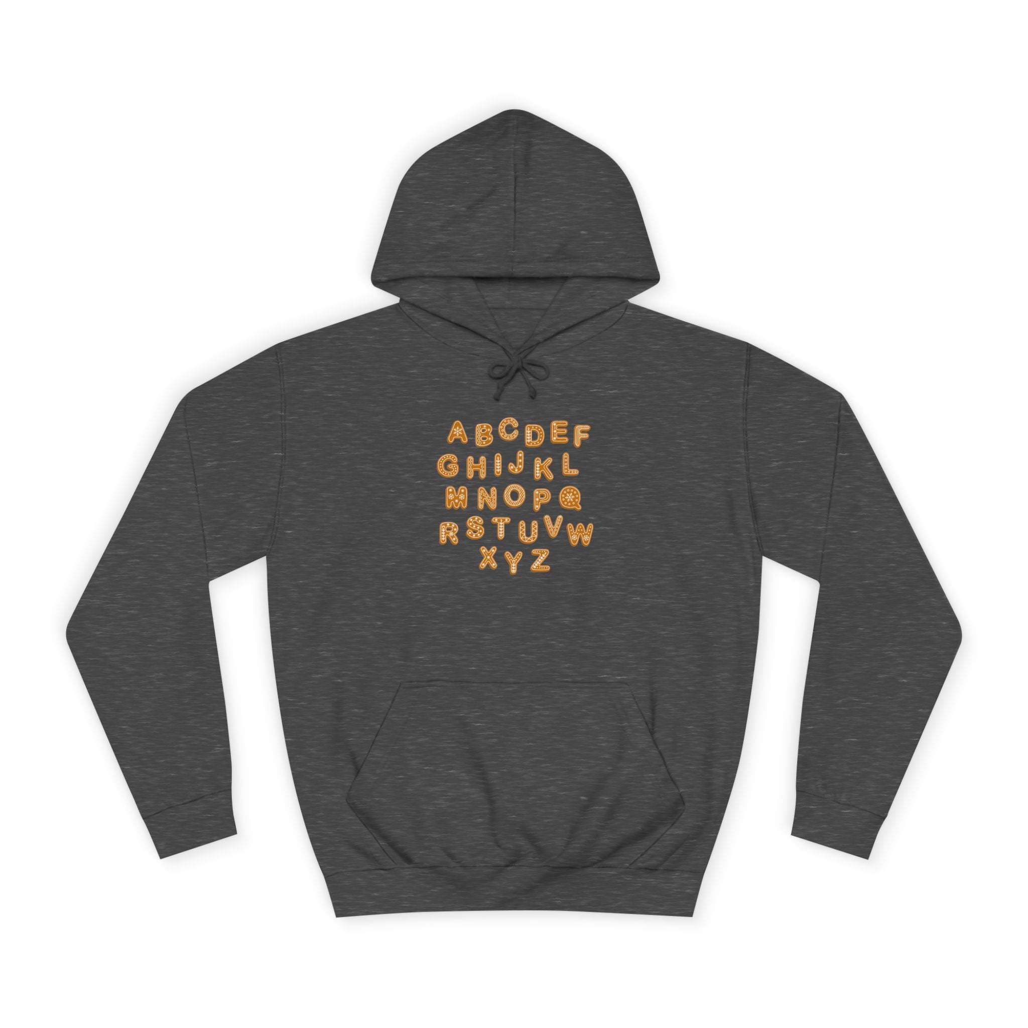 Sweat à capuche Alphabet Biscuits | Sweatshirt Lettres de A à Z Police Biscuits