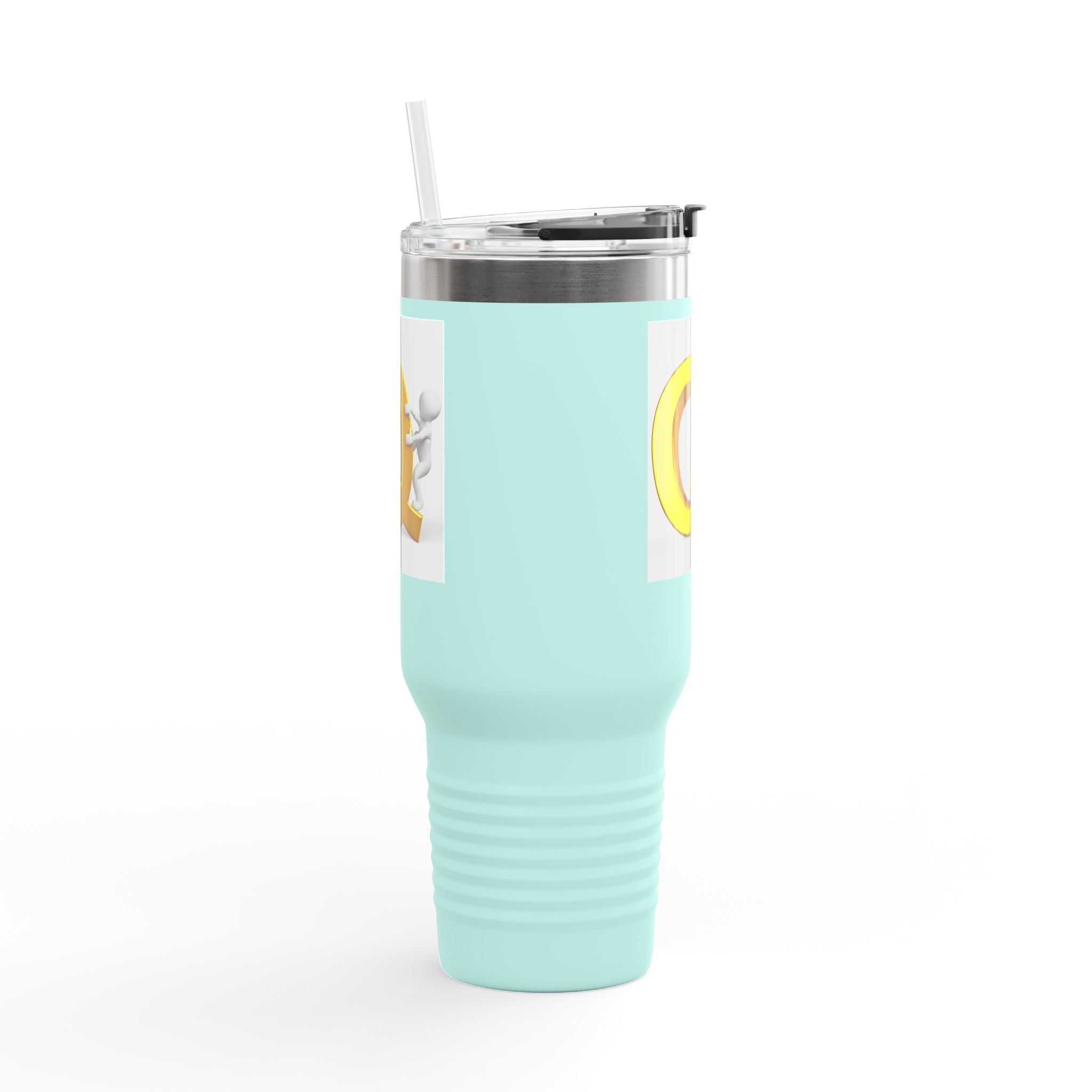 Mug de Voyage Monogramme Q Doré | Gobelet Isotherme de 1,18 L