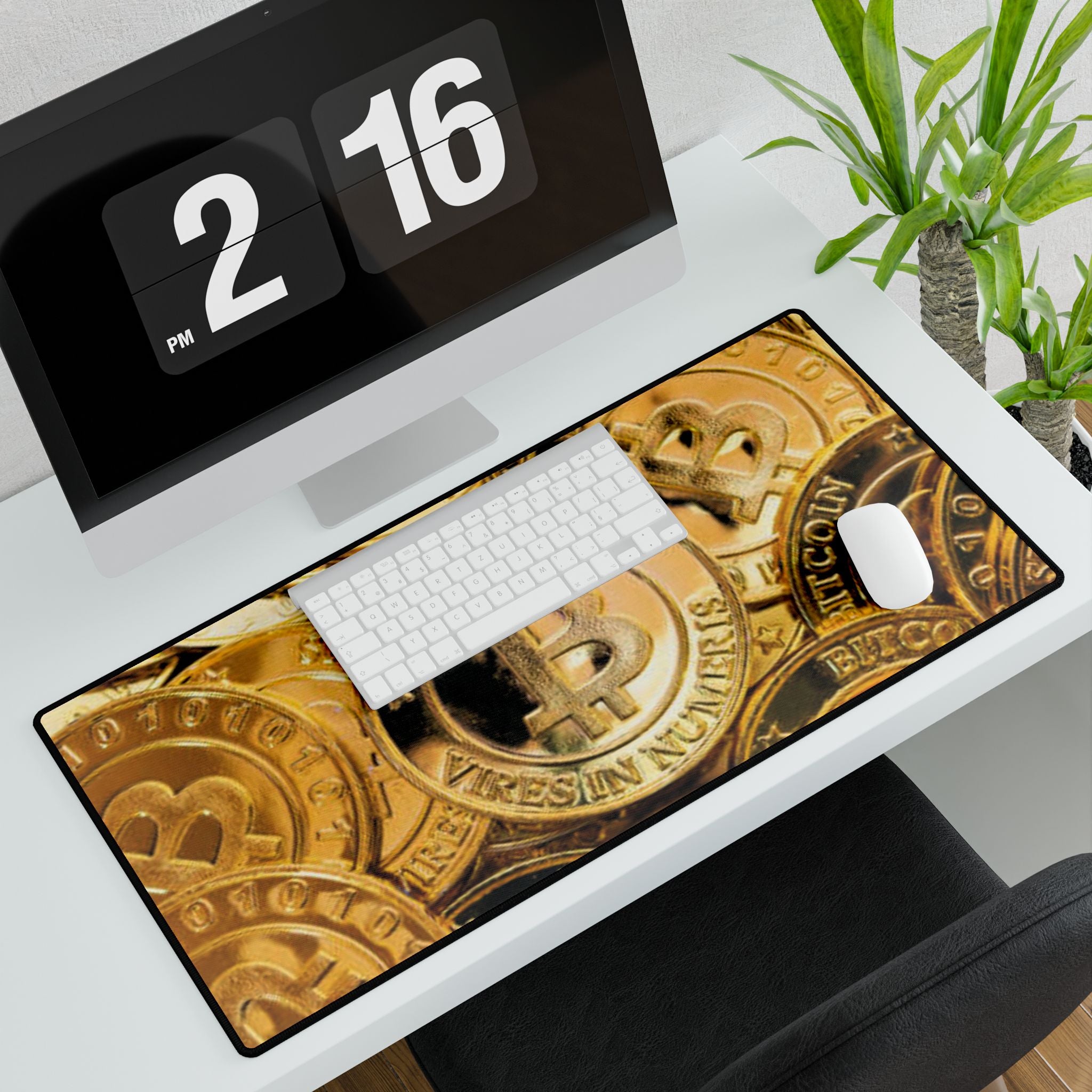 Bitcoin Coin Pile Desk Mat | Crypto Gaming Mouse Pad