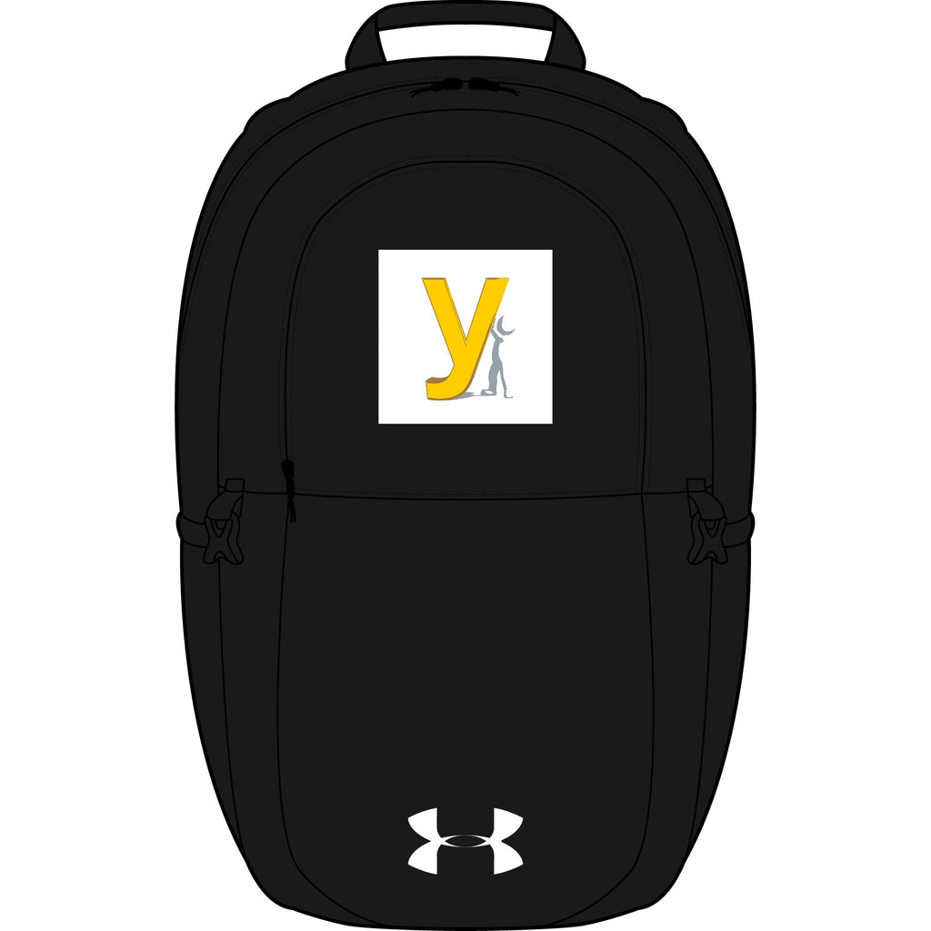 Yellow Y Monogram with Golfer Backpack | Embroidered Sports Backpack