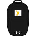 Yellow Y Monogram with Golfer Backpack | Embroidered Sports Backpack