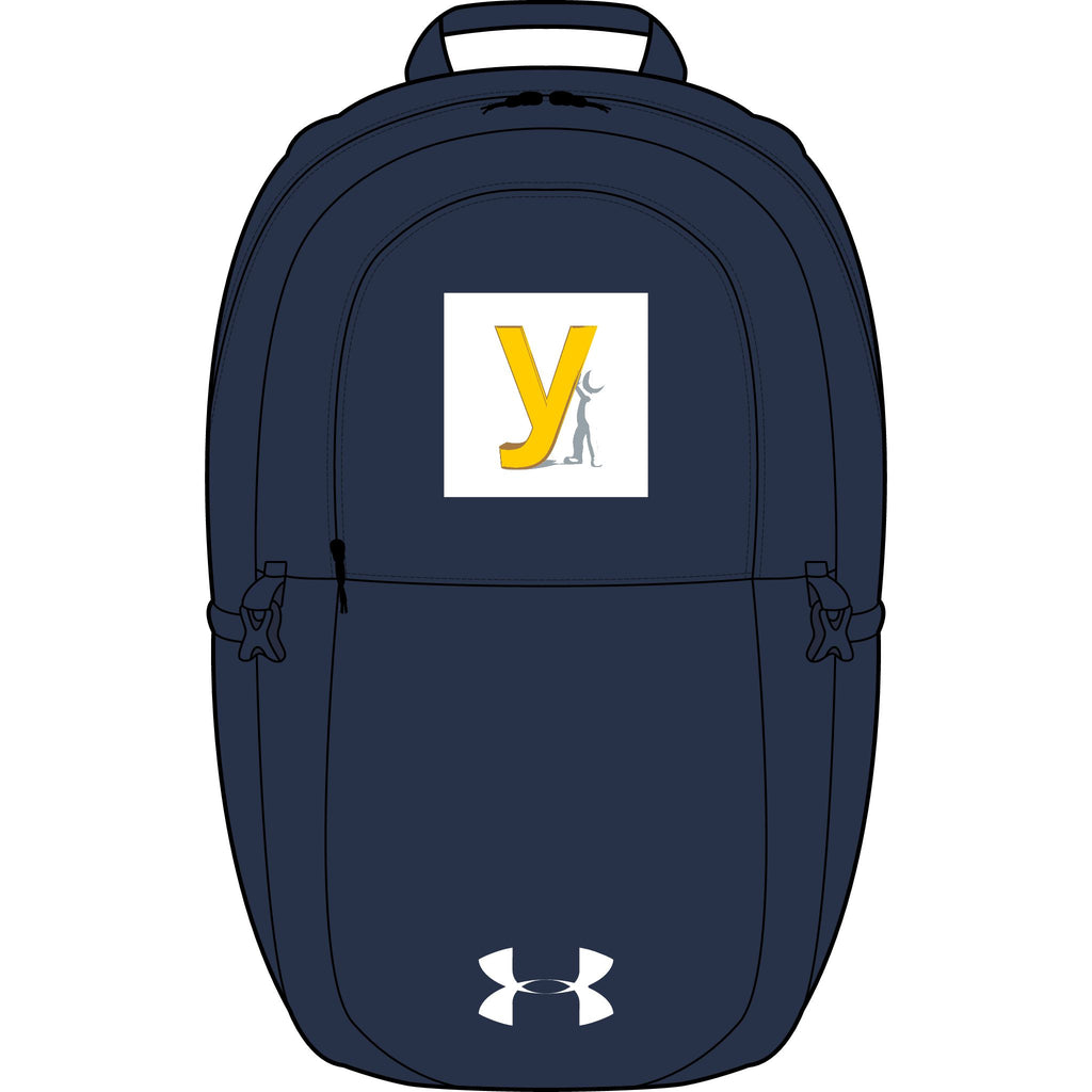 Yellow Y Monogram with Golfer Backpack | Embroidered Sports Backpack