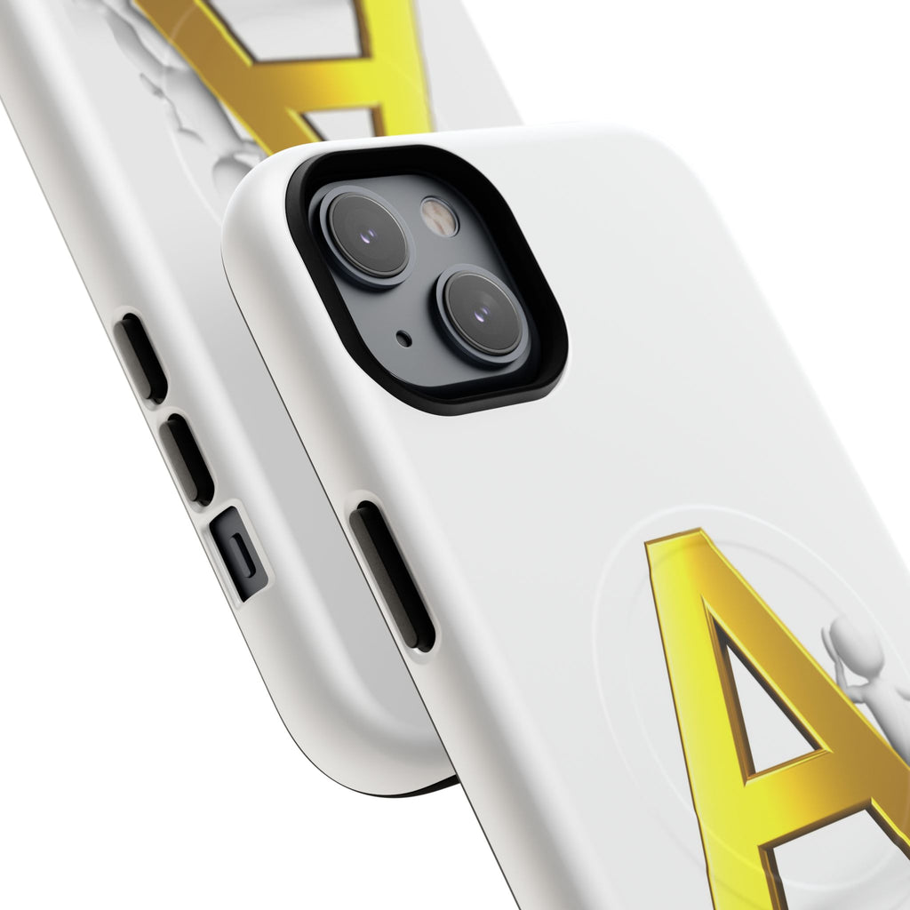 Gold Letter A Phone Case | Tough Magnetic Case, Initial Monogram