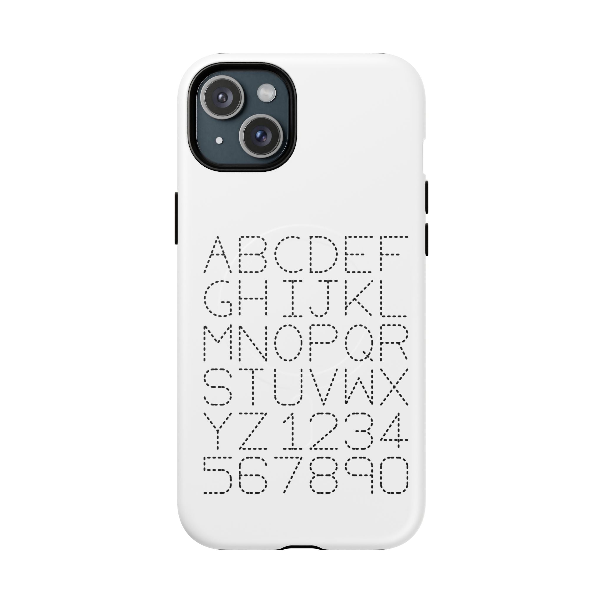 Coque de téléphone Alphabet à pois | Coque magnétique robuste